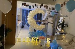 -团子宝宝宴派对百日宴生日布置策划·求婚策划·气球布置别墅民宿