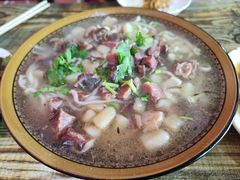风干羊肉剁荞面-陕北农家小吃风干羊肉剁荞面