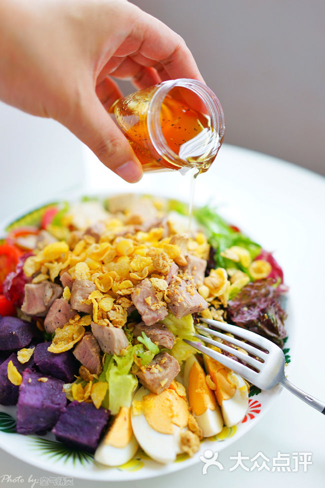 沙绿轻食(玫瑰坊店)凯萨沙拉经典考伯牛肉图片 - 第751张