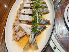 沙口笋肉饼蒸金鲳鱼-猪腰一家·地道佛山菜(里水店)