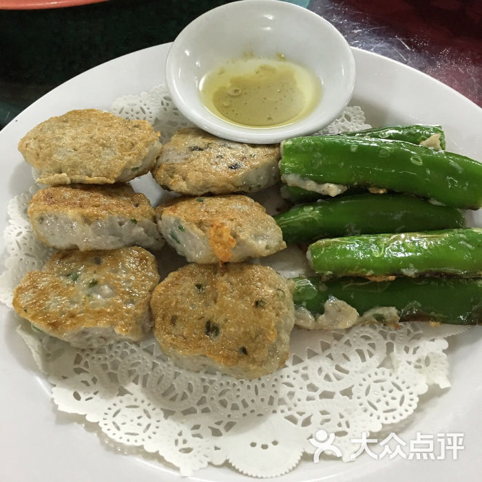 大板橋農莊-魚餅拼釀辣椒蘸蜆芥圖片-順德區美食-大眾點評網