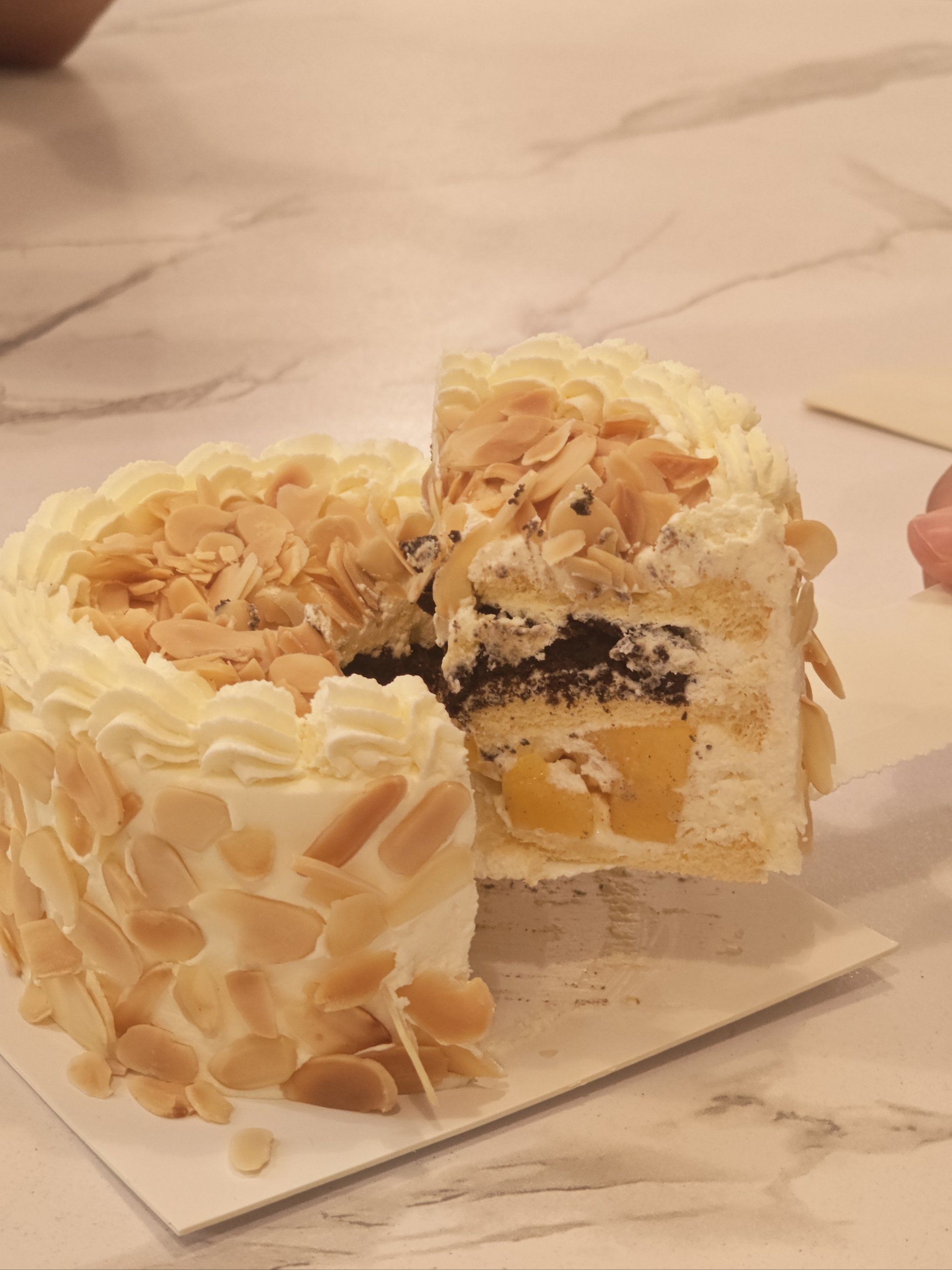 是我喜欢的咸奶油杏仁蛋糕