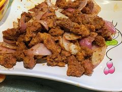 孜然羊肉-天津乾毓德饭庄·清真传统炒菜·海鲜烧烤(咸阳路店)