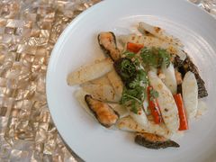 虾籽山药炒羊肚菌-临江宴(陆家嘴店)