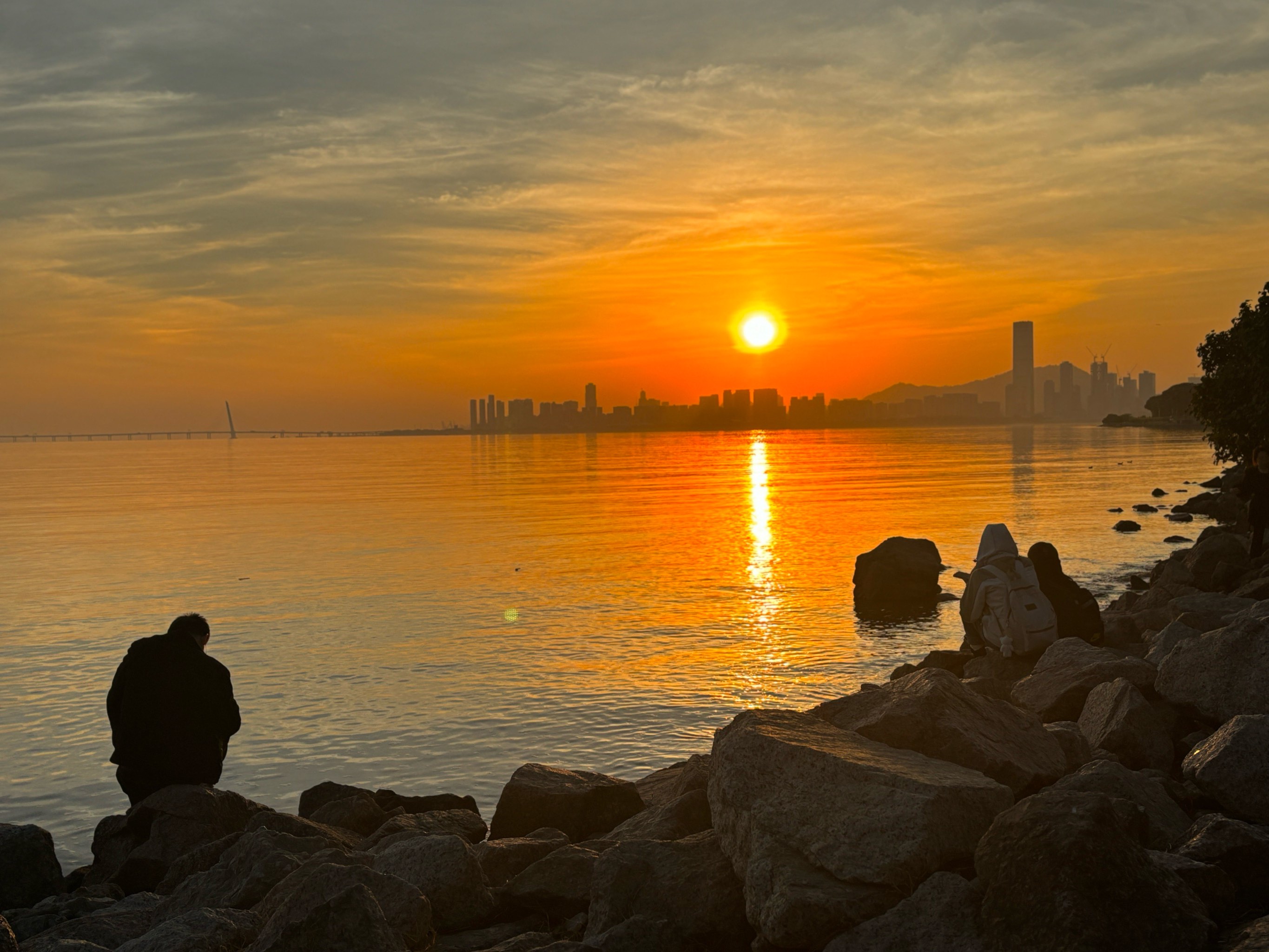 在深圳湾赴一场绝美夕阳