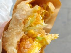 爆浆炸蛋-小红车炸蛋葱油饼