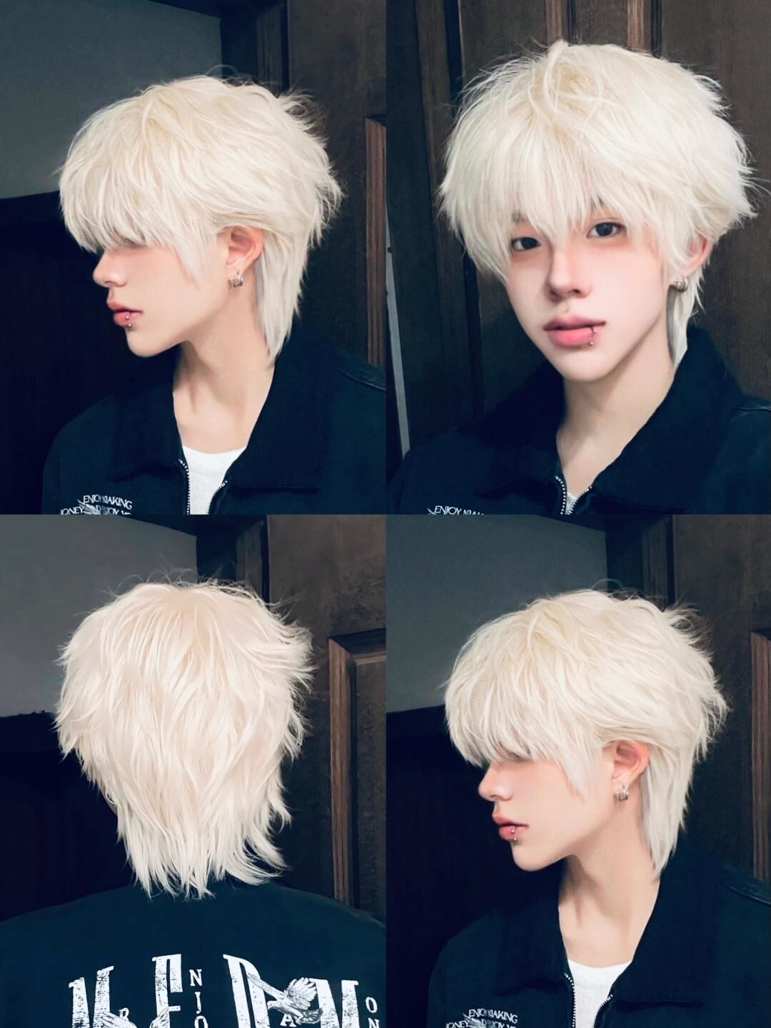 男士必染白金色