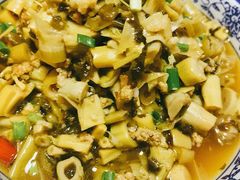 野笋炒雪菜肉沫-国生茶庄·地道农家菜团建活动