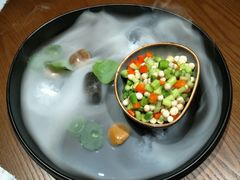 有机芦笋尖炒鸡头米-菩提素素食餐厅(晶郦馆店)