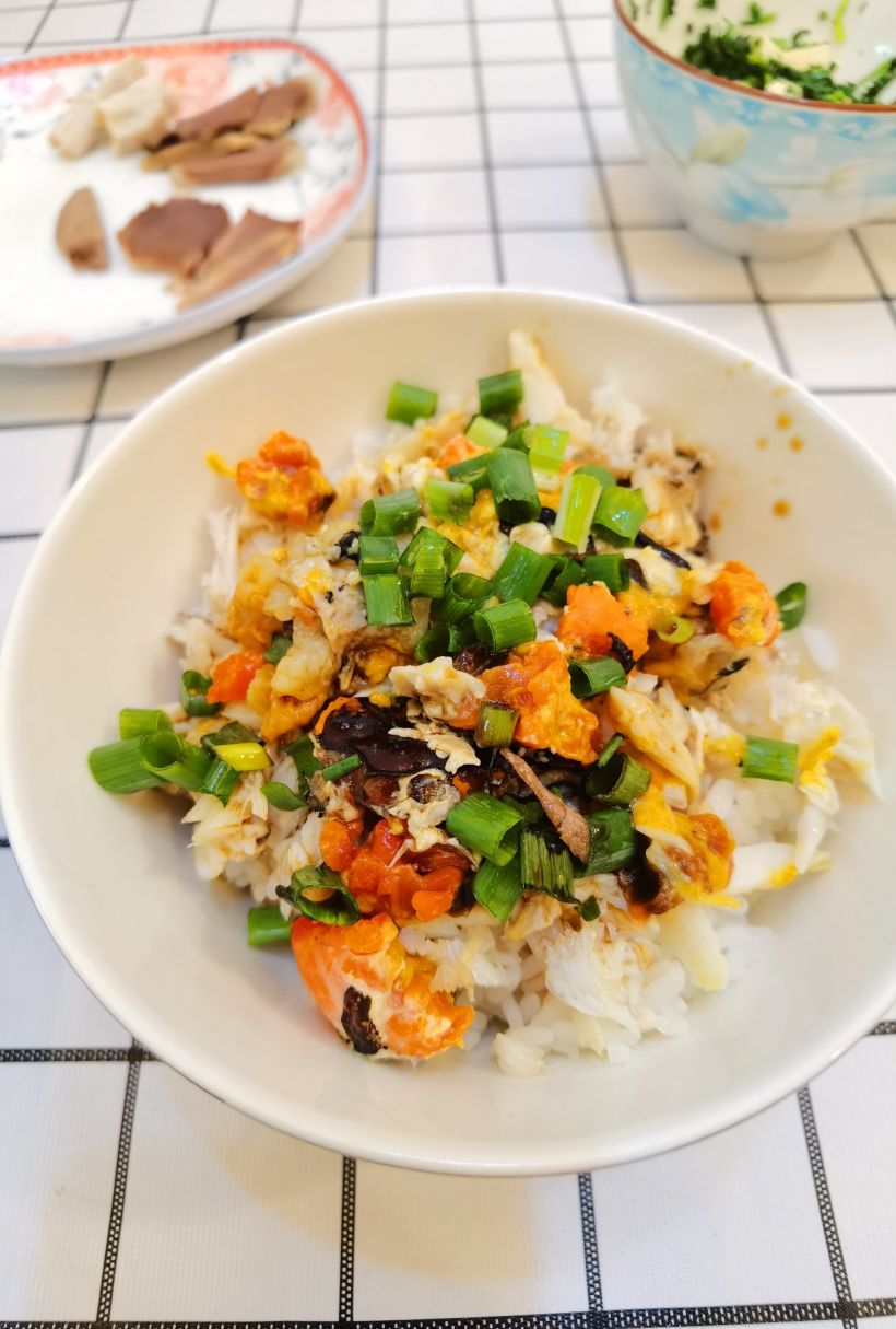自制蟹黄蟹肉拌饭,要了解下嘛