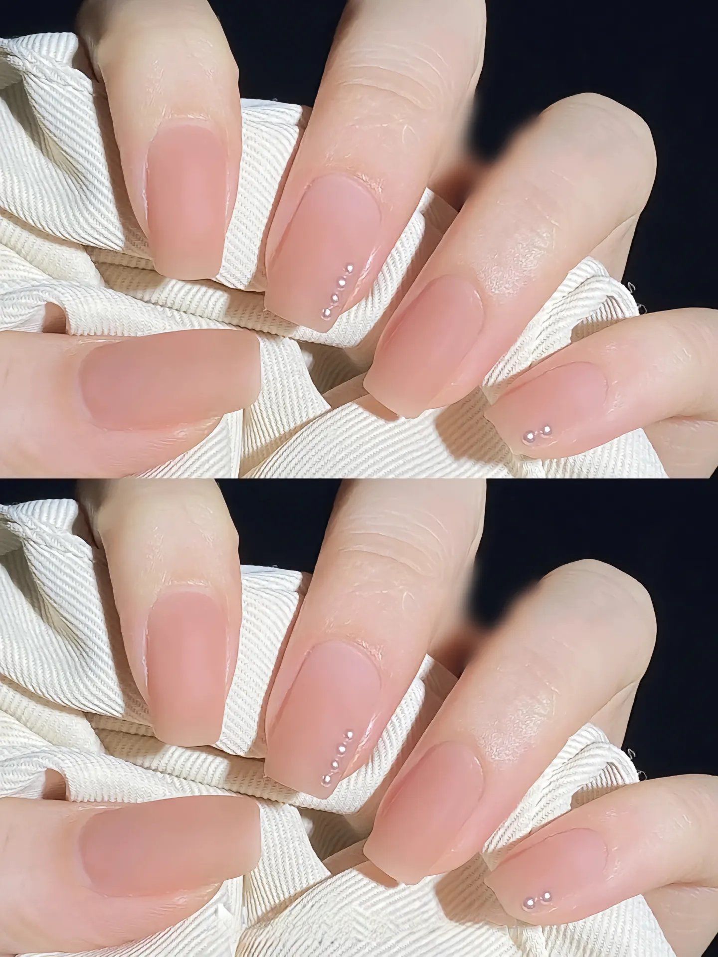 磨砂质感美甲显白