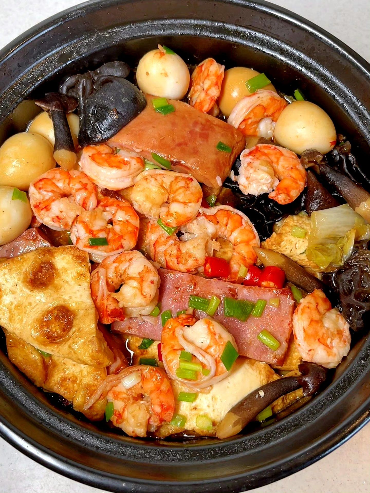 鲜虾豆腐煲