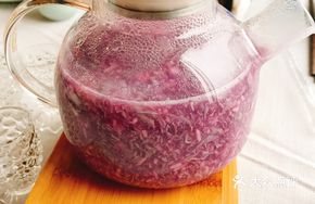 Purple Sweet Potato Rice Wine Egg Soup