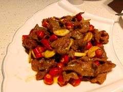小炒黄牛肉-秋色客家菜(流塘店)