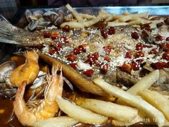 -东来菜馆•手抓海鲜家常菜•海鲜锅贴(鸽子窝店)