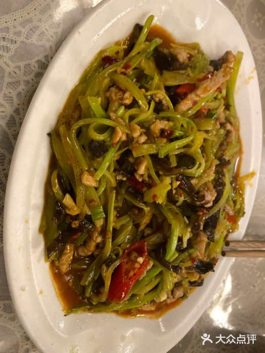 天师洞道家食堂鱼香肉丝图片