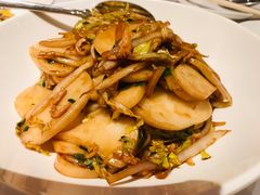 黄芽菜肉丝炒年糕-玫瑰厅上海菜(兴国路店)