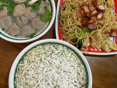 叉烧干捞扁实面-明叔捞面