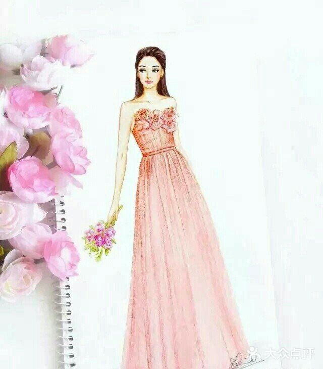当婚纱👰碰上手绘，所有女生都会沉醉[色]