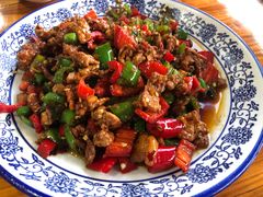 鲜辣椒炒肉-瑶河山里菜