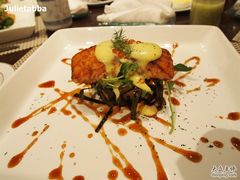 煎三文鱼配生蚝-上海金陵紫金山大酒店·汇海餐厅