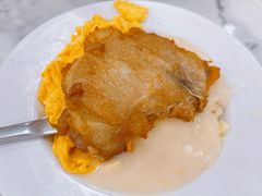 炒蛋及芝士汁猪扒捞公仔面-深仔记茶餐厅(亚士厘道店)