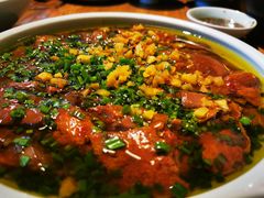 葱椒炝嫩猪肝-老灶味道·本帮菜(昌平路店)