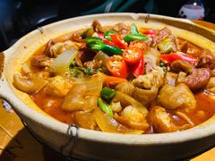 香辣肥肠煲-腰子哥烤串(石佛营炫特店)