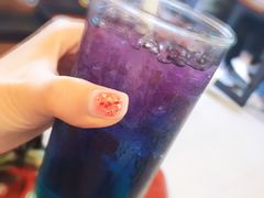 碟豆花饮品-蝶豆花蓝面条