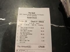 账单-Judy's  spot