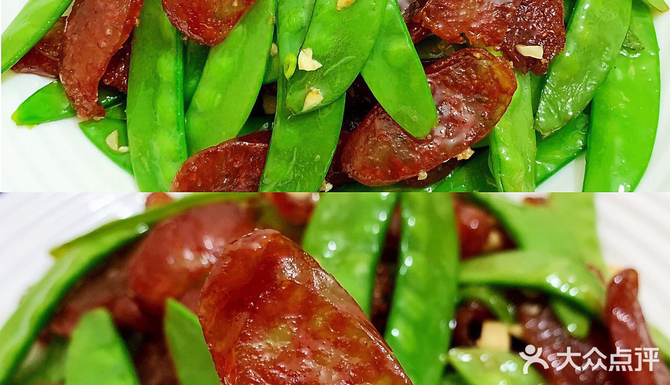 荷兰豆炒腊肉，荤素搭配超级好吃