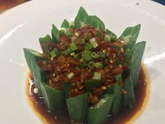 野生菌蒸秋葵-文杏酒楼(一品天下店)