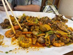-东来菜馆•手抓海鲜家常菜•海鲜锅贴(鸽子窝店)