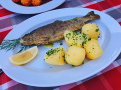 烤鳟鱼配欧芹土豆-布劳伽斯特豪夫哈尔施塔特宾馆
