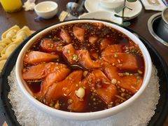 生呛三文鱼-东海怡品海鲜豆捞(舟宿夜江店)