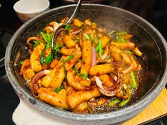 铁板八爪鱼炒年糕-老头儿油爆虾·知味杭州(爱琴海购物中心)