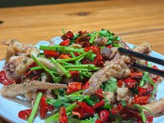 干煸鱿鱼爪-晚归月亮湾私家菜(临邑路店)