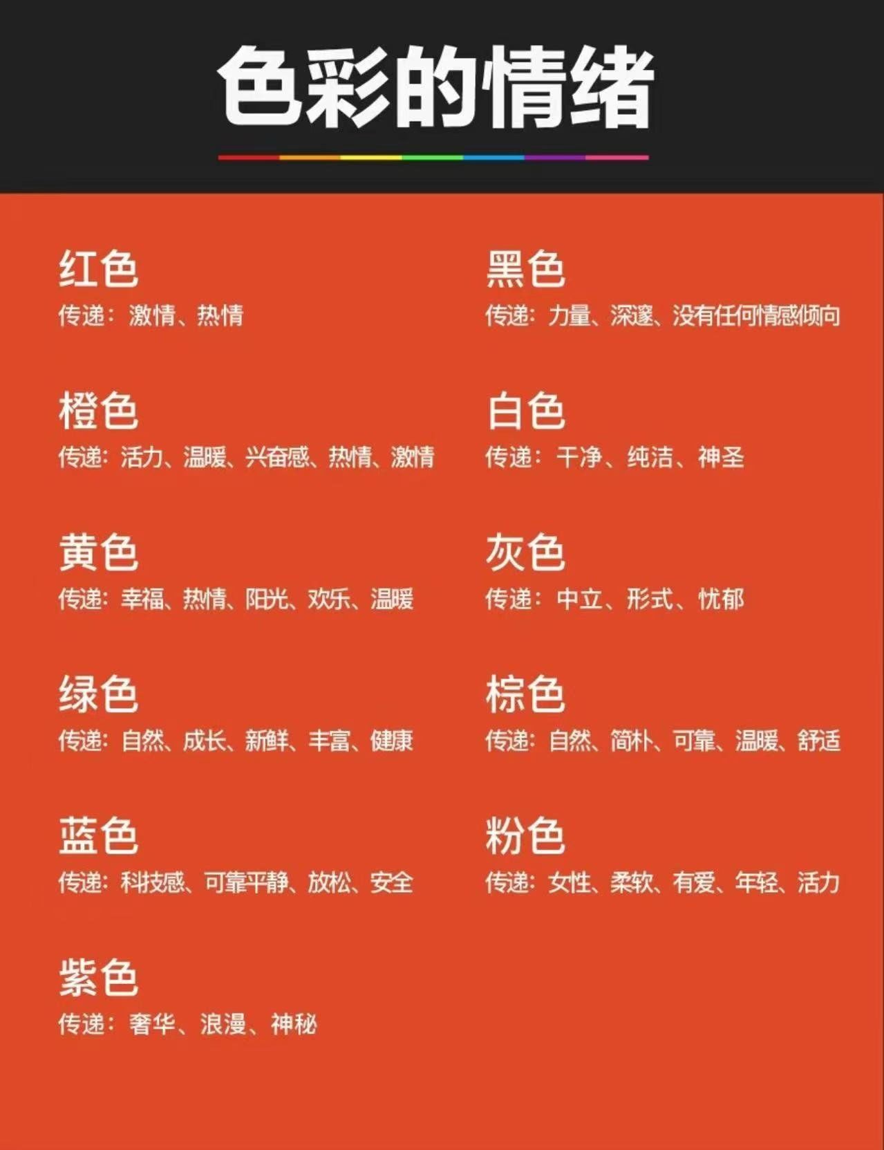 0元玩转这座城 
每种颜色都会代表它相对应的情绪,你喜欢什么颜色