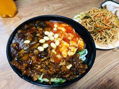 茄子卤西红柿鸡蛋卤双拼面-大姨捞面(新安花园店)