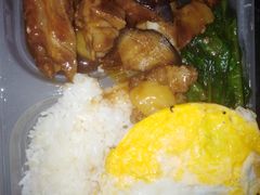 薯仔茄子排骨加蛋-都城快餐(龙泽商业大厦店)