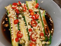 蒜汁秋葵-很久以前羊肉串(簋街店)