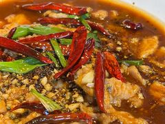 水煮肉-华盛园卷子王农家菜水库鱼