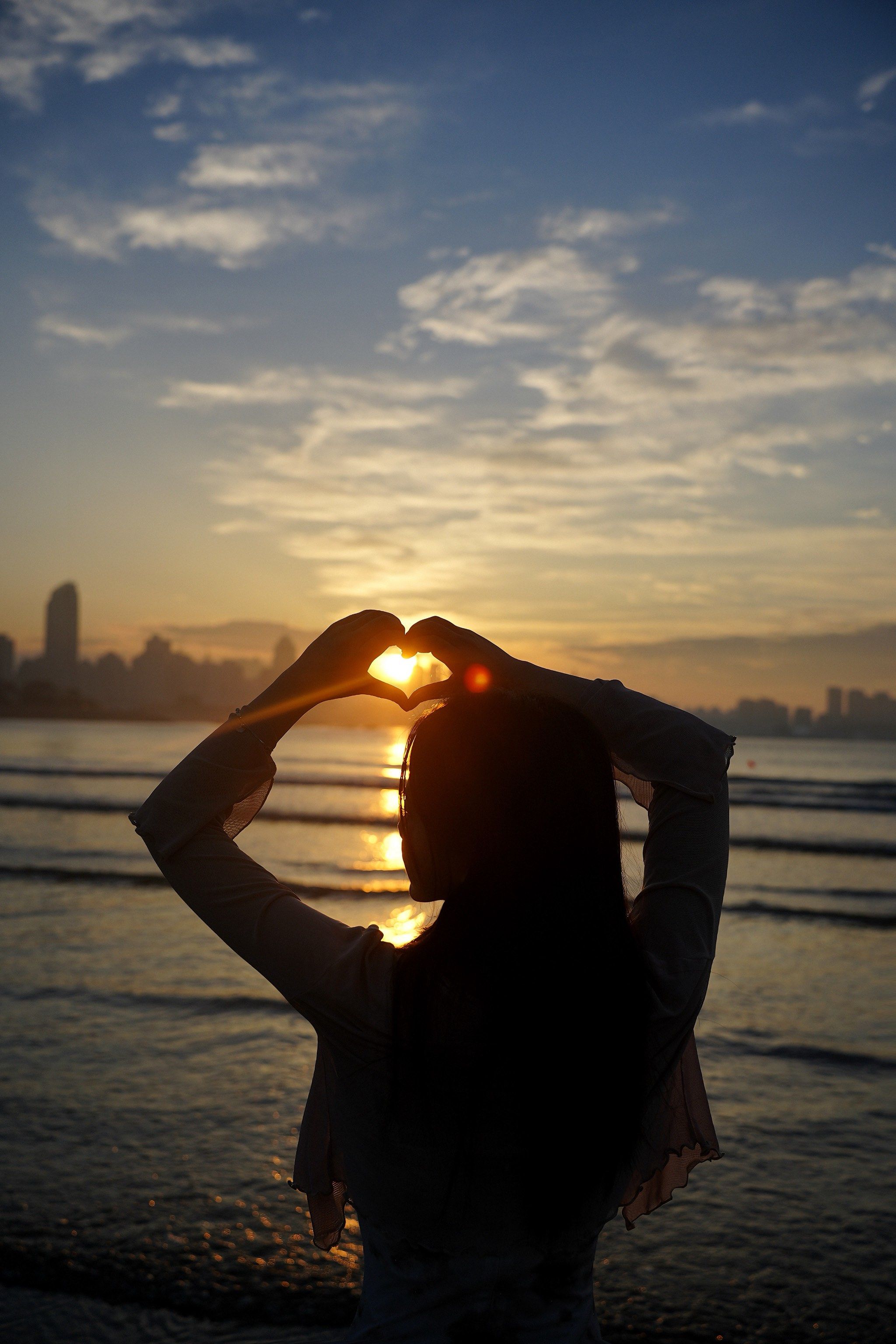 海边最美的黄昏瞬间互粉