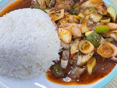 葱爆牛肉盖饭-中国兰州拉面(西湖文化广场店)