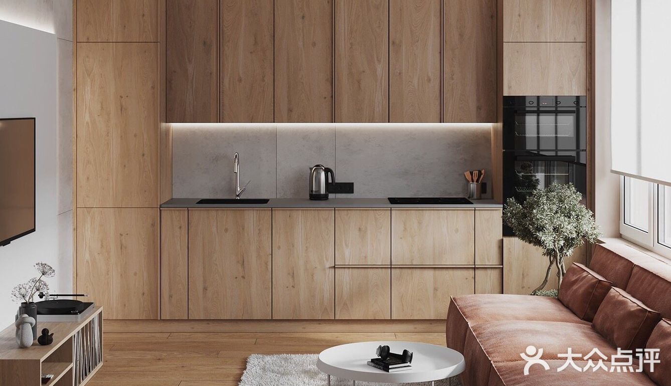 原木+橙色 简约雅致的感觉