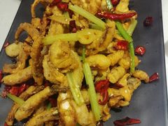 干煸鱿鱼须-大眼锅贴水饺(河东店)