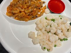 油爆虾拼虾仁-上海1号私藏菜(静安店)