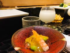 水蜜桃海鲜色拉-松涛日本料理
