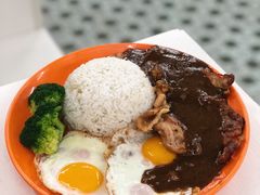 黑椒汁鸡排双蛋饭-噏耷茶档