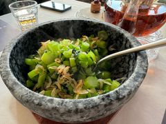 广东菜心炒虾皮-野蔓果·山野菜(西湖景区·龙井茶田店)